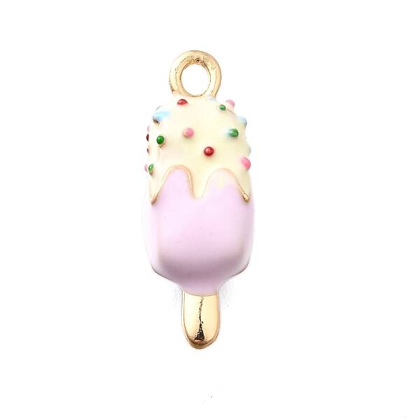 Zinc Alloy Enamel Pendants Real 18K Gold Plated