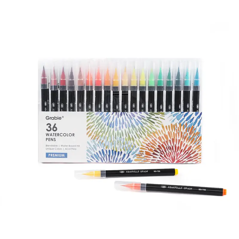 Grabie 36 Colors Art Watercolor Brush Pens