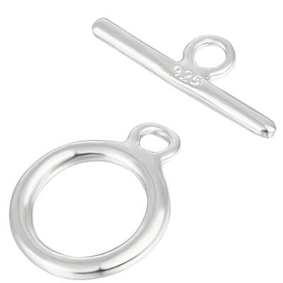 5 Sets 925 Sterling Silver Ring Toggle Clasps