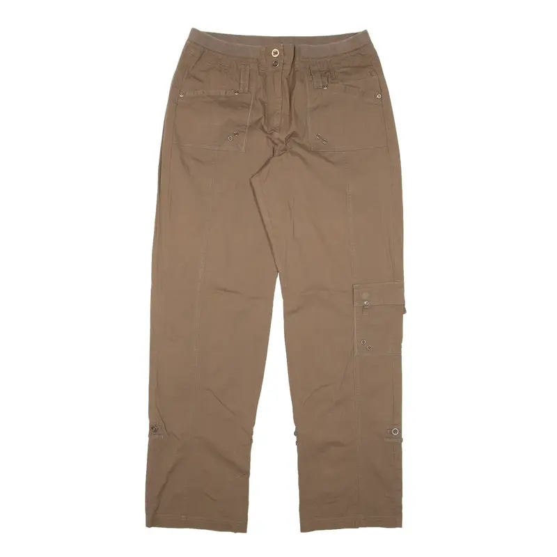 CHICO'S Cargo Y2K Trousers Brown Relaxed Straight Womens W30 L31