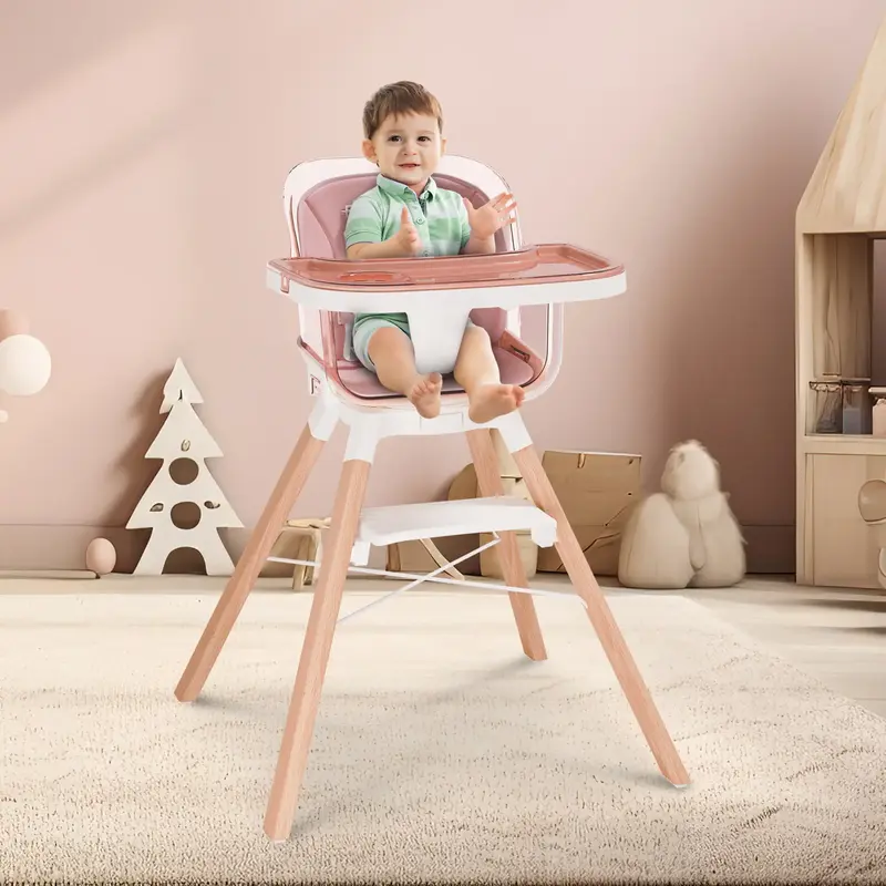 Topwin High Chair, 8 in 1 Convertible Highchair with Activity Center, Adjustable Growing High Chairs Toddlers with Removable ...