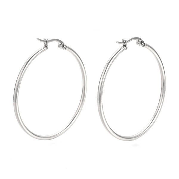 Non-Tarnish 201 Stainless Steel Hoop Earrings