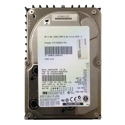242203-001 HP 36.4GB Ultra-160 SCSI 10000 3.5-inch Hard Drive