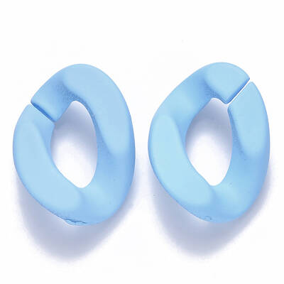 Opaque Spray Painted Acrylic Linking Rings
