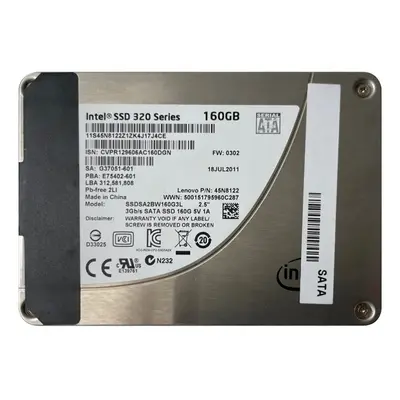 SSDSA2BW160G3L Intel 320 160GB Multi-Level Cell SATA 3Gb/s 2.5-Inch Solid State Drive