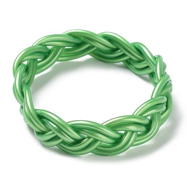 Plastic Cord Braided Stretch Bracelets