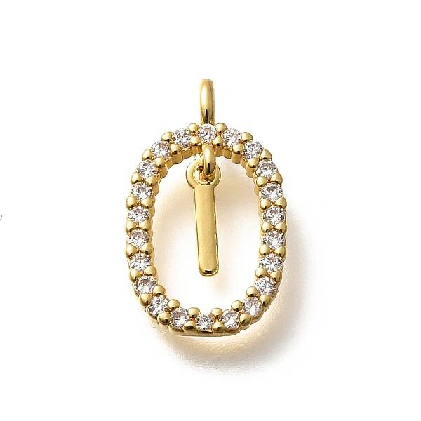 Brass Micro Pave Cubic Zirconia Pendants