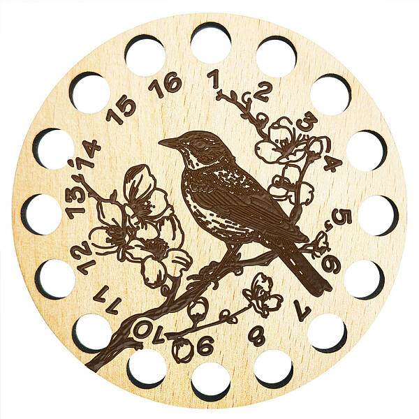 16-Position Wood Embroidery Thread Storage Trays