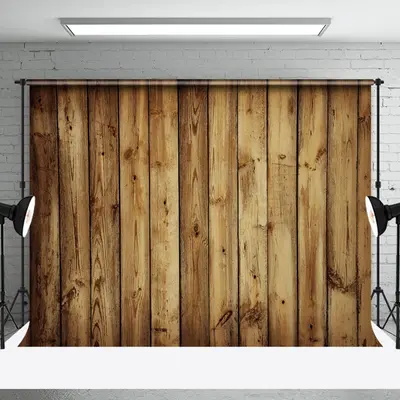 Brown Retro Wood Grain Wall Backdrop For Photography - Aperturee