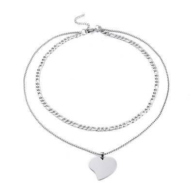 Non-Tarnish 304 Stainless Steel Double Layer Necklaces