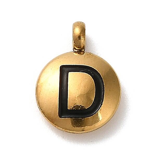 304 Stainless Steel Black Enamel Charms
