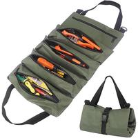 Tool Bag Roll Up,Heavt Duty Tool Organizer Portable Tool Storage Bags Waterproof Oxford Cloth-Zipper Pouch for Men Mechanic, ...