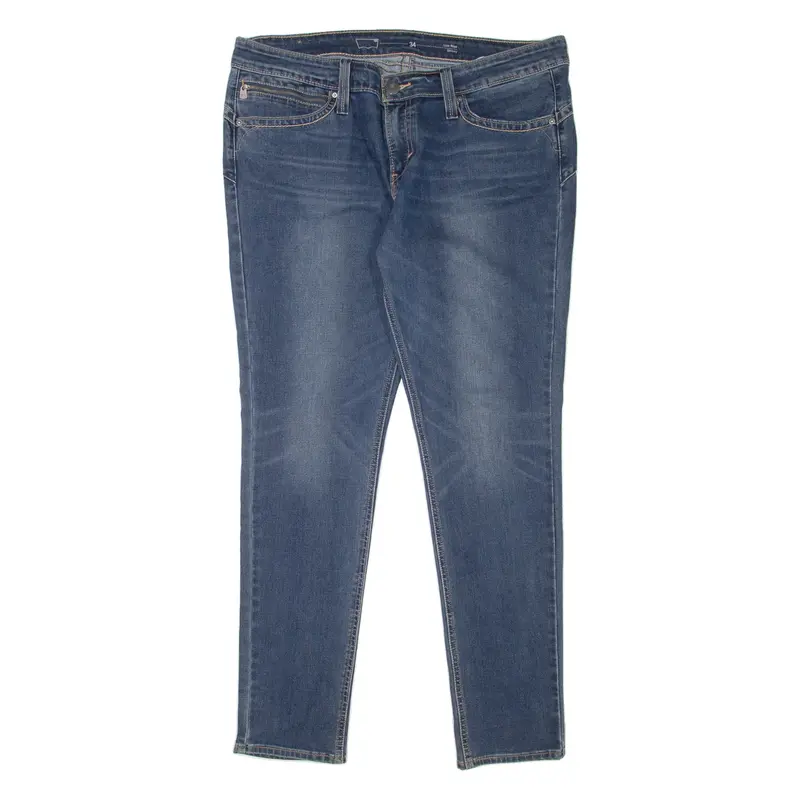 LEVI'S Low Rise Womens Jeans Blue Slim Skinny Stone Wash W37 L32