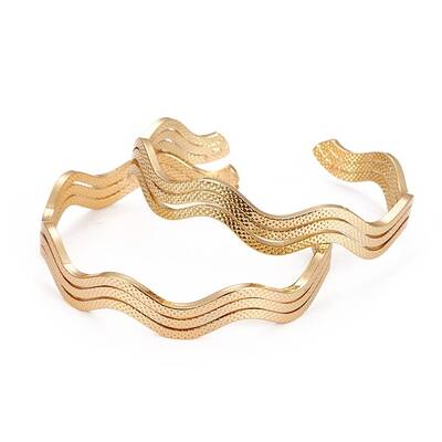 Long-Lasting Plated Brass Cuff Bangles