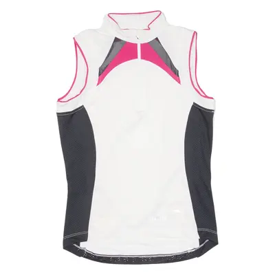 Cycling Womens Jersey Pink Sleeveless 1/2 Zip M
