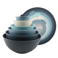COOK WITH COLOR Mixing Bowls with Lids - 12 Piece Nesting Plastic Bowls Includes 6 Prep Bowls and 6 Lids with Non Slip Bottom...