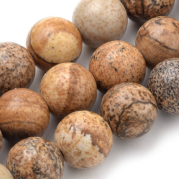 Natural Picture Jasper Beads Strands