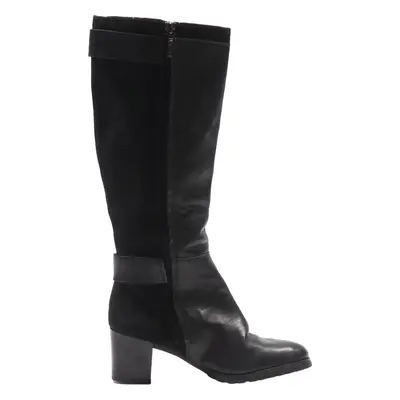 GEOX High Boots Black Leather Womens UK 3