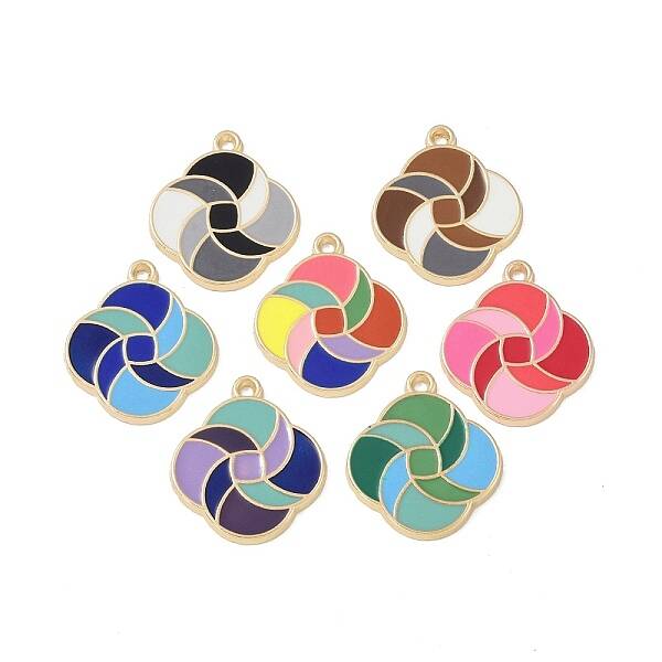 Rack Plating Alloy Enamel Pendants