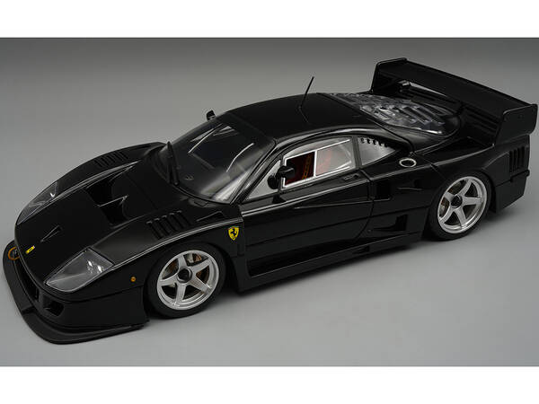 Ferrari F40 LM Black with Silver 5 Spoke Rims Press Version (1996) Mythos Series Limited Edition to 40 pieces Worldwide 1/18 ...