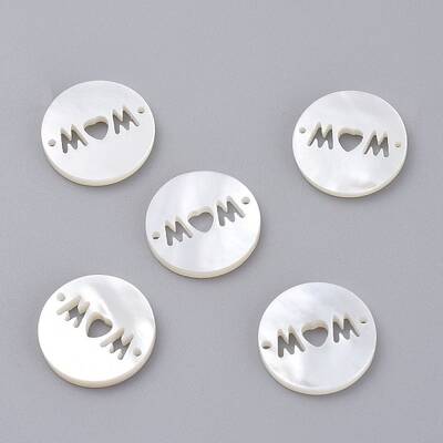 Natural White Shell Links Connectors