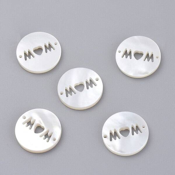 Natural White Shell Links Connectors