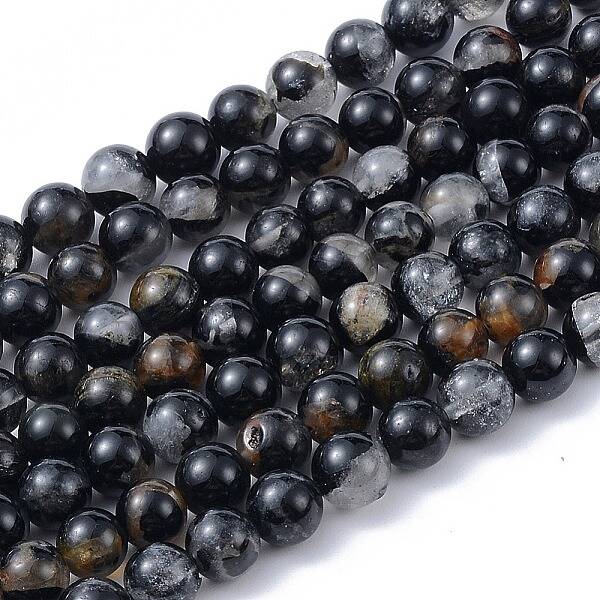 Natural Black Tourmaline Beads Strands