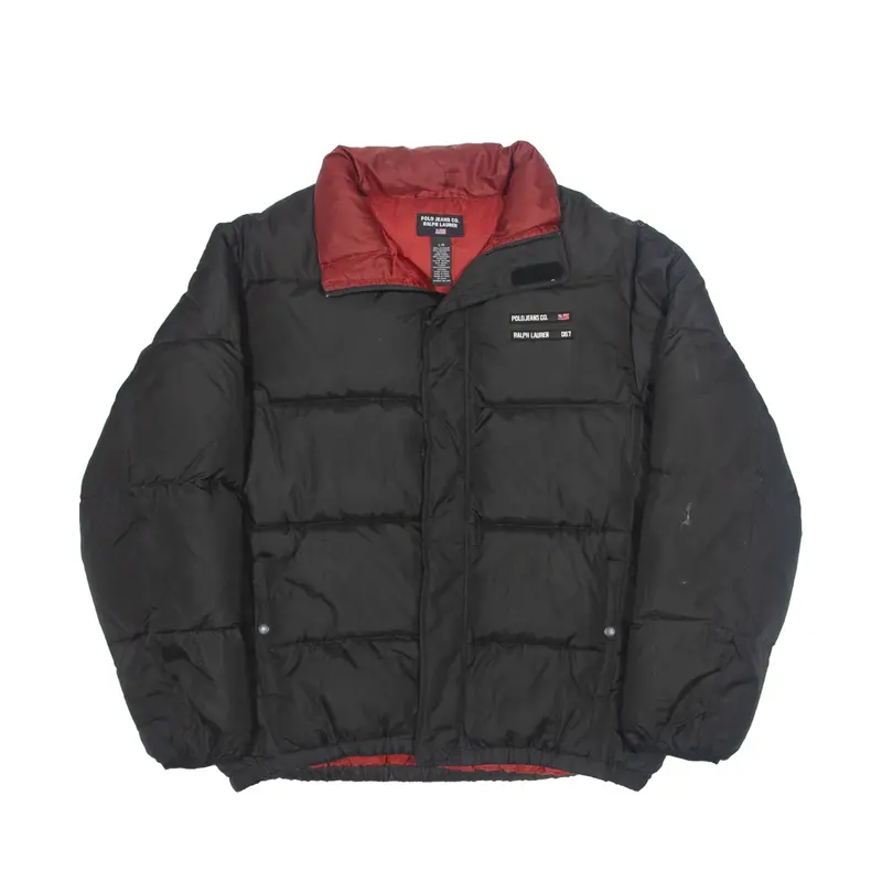 POLO RALPH LAUREN Down Insulated Puffer Jacket Black 90s Mens L