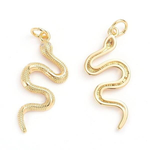 Brass Micro Pave Cubic Zirconia Pendants