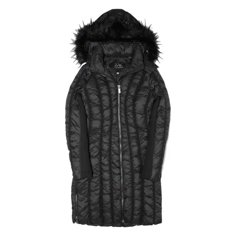 ZAC POSEN Puffer Jacket Black Nylon Womens XS