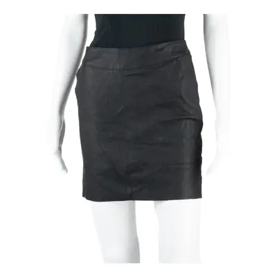 ONLY Faux Leather Womens Pencil Skirt Black Short UK 6