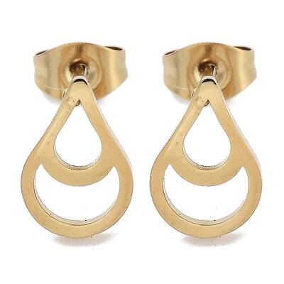 PVD Vacuum Plating 304 Stainless Steel Stud Earrings for Women