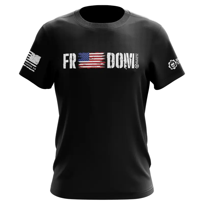 FREEDOM Black Performance T-Shirt, MEDIUM