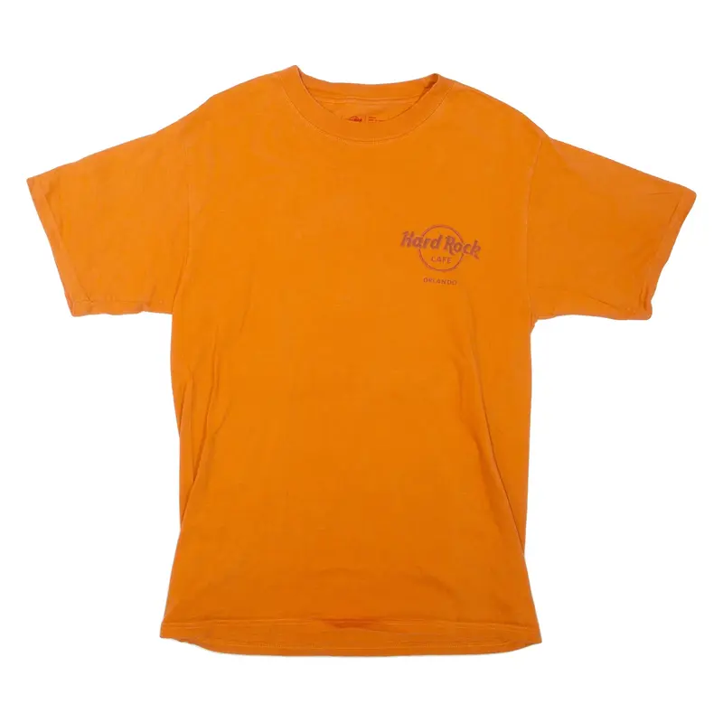 HARD ROCK CAFE Orlando Mens T-Shirt Orange USA M