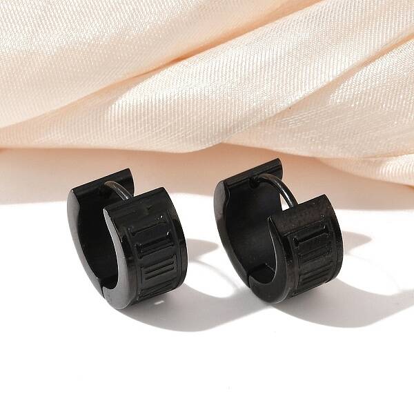 304 Stainless Steel Polishing Effect Hoop Earrings