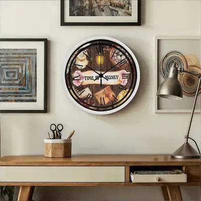 Timeless Reflections - Vintage Wall Clock with Antique Elements