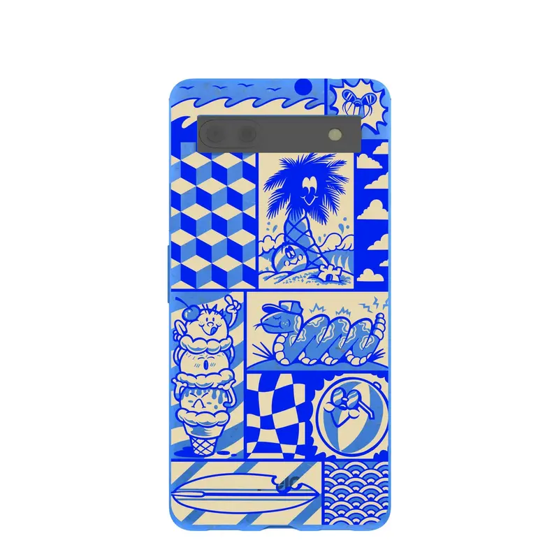 Electric Blue Summer Blues Google Pixel 6a Case