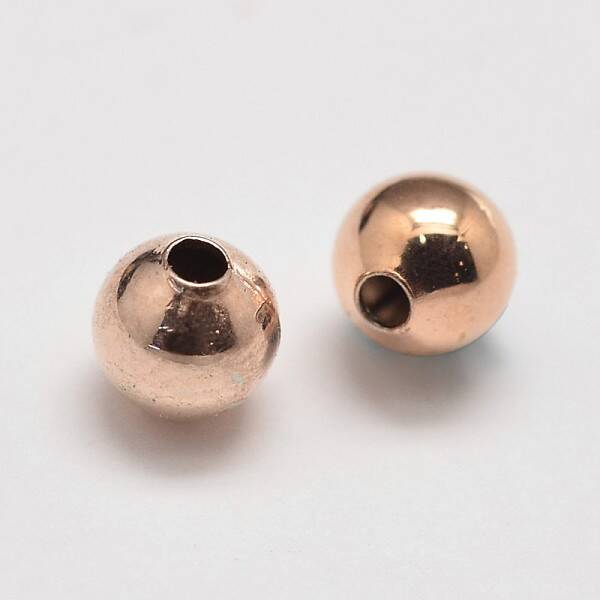 Rack Plating and PVD Vacuum Plating Brass Round Spacer Beads