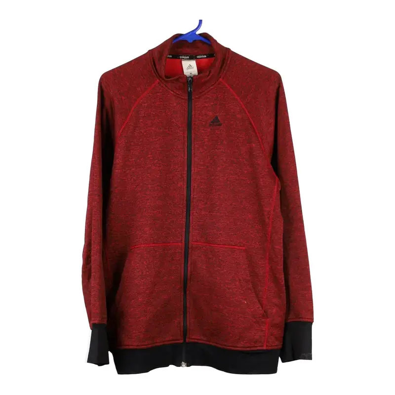 Adidas Zip Up - Medium Red Cotton