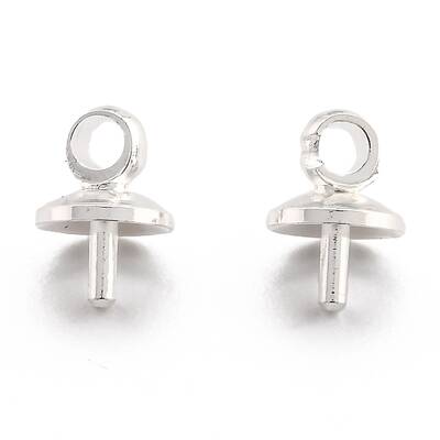 Brass Cup Pearl Peg Bails Pin Pendants