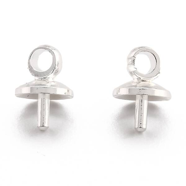 Brass Cup Pearl Peg Bails Pin Pendants