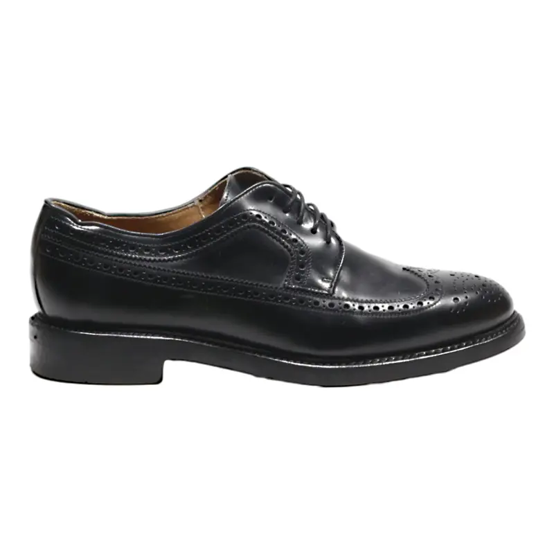 BERWICK Brogue Shoes Black Leather Mens UK 7