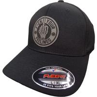 FYF Unisex FLEXFIT Hat with Solid Back and Laser Engraved Leatherette Patch