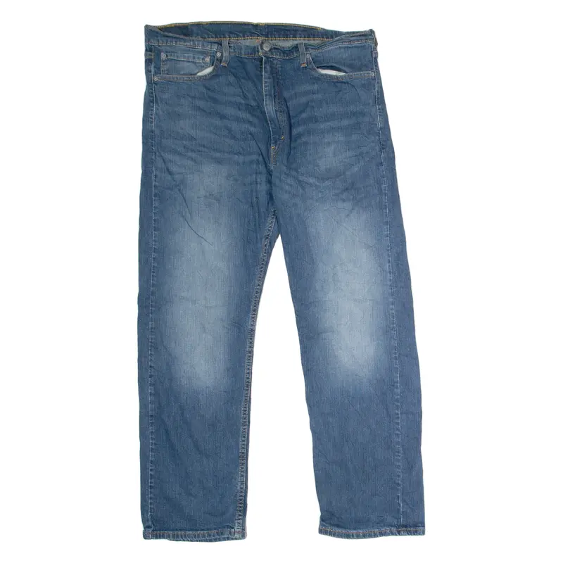 LEVI'S 505 Jeans Mens Blue Regular Straight Stone Wash W40 L30
