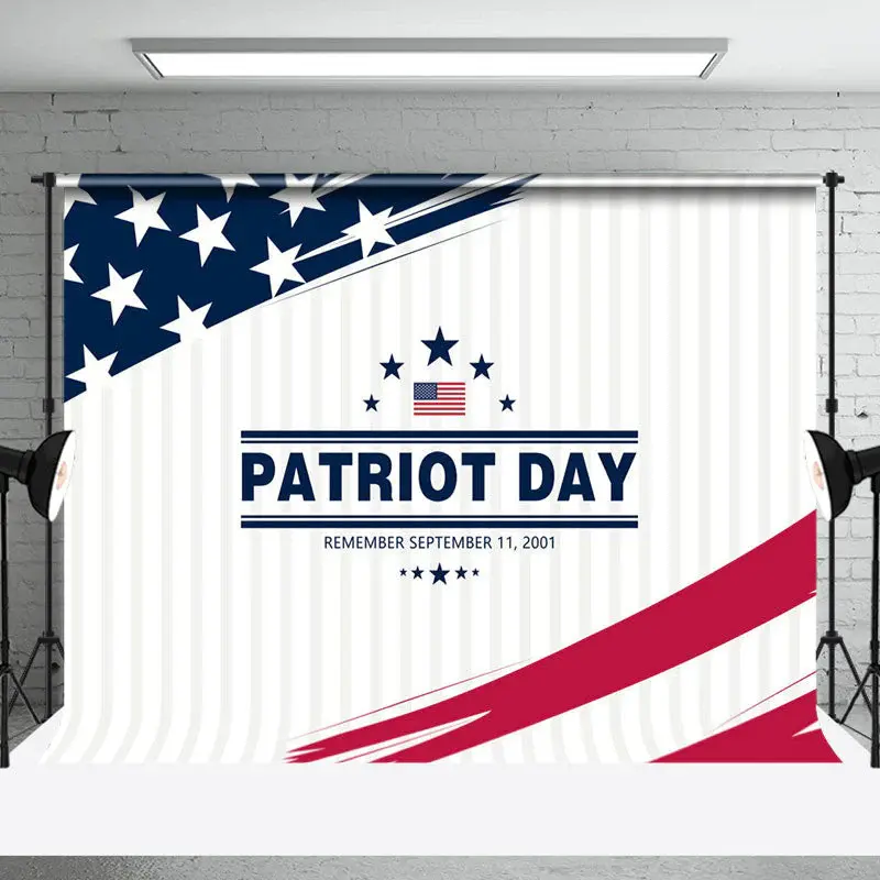 Aperturee Usa Flag Condolences Stripe Patriot Day Backdrop | Party Curtain Backdrop | Party Decoration | Backdrop Sunflower P...