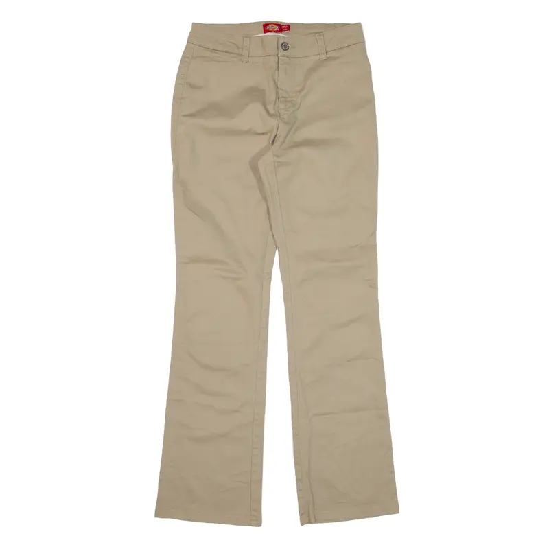 DICKIES Workwear Trousers Beige Slim Bootcut Womens W28 L31