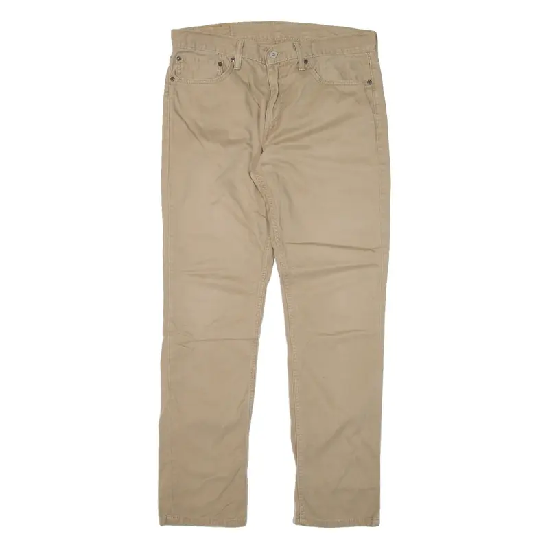 LEVI'S 511 Mens Trousers Beige Slim Straight W34 L32
