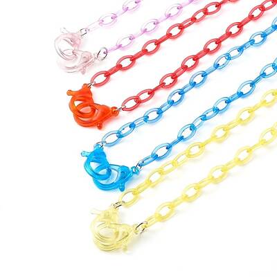 Personalized ABS Plastic Cable Chain Necklaces