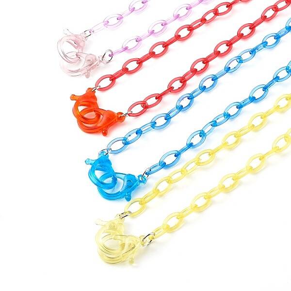 Personalized ABS Plastic Cable Chain Necklaces