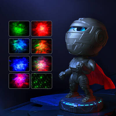 Kids Starry Sky Projector Galaxy Night Light  – Custom Mecha Samurai Design